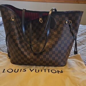 Louis Vuitton Damier Ebene Canvas Tote Bag - Brown